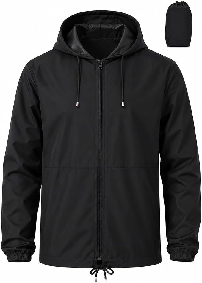 Men's Windbreaker Jacket - Grey - Image 2