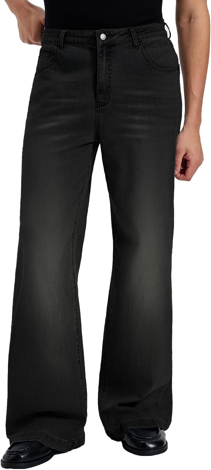 Men's Bootcut Jeans - Black - Image 4