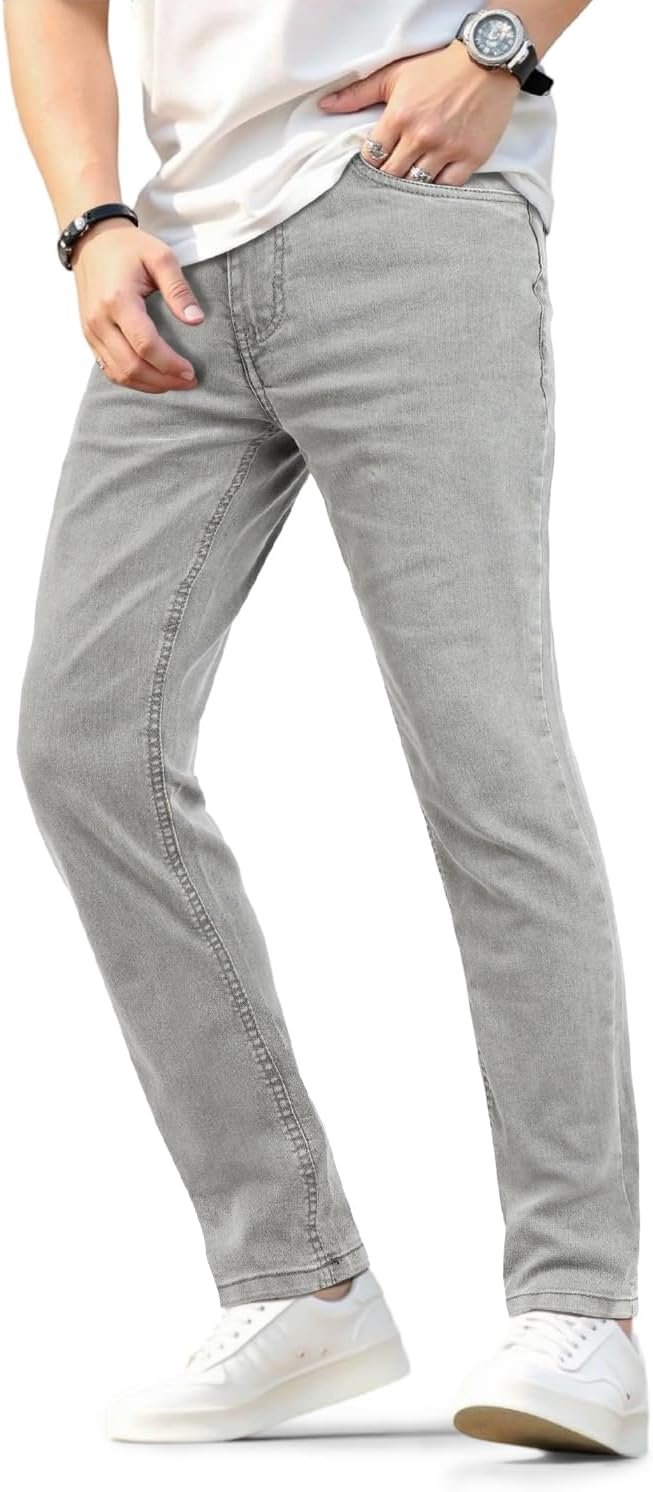 Men's Slim Jeans - Grey - Image 5