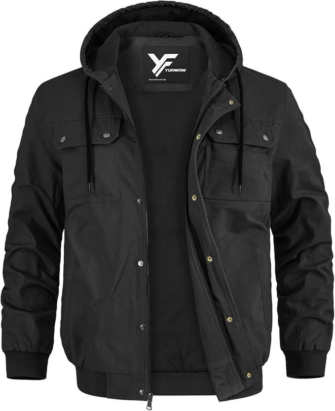 Men's Utility Jacket - Black - Image 5