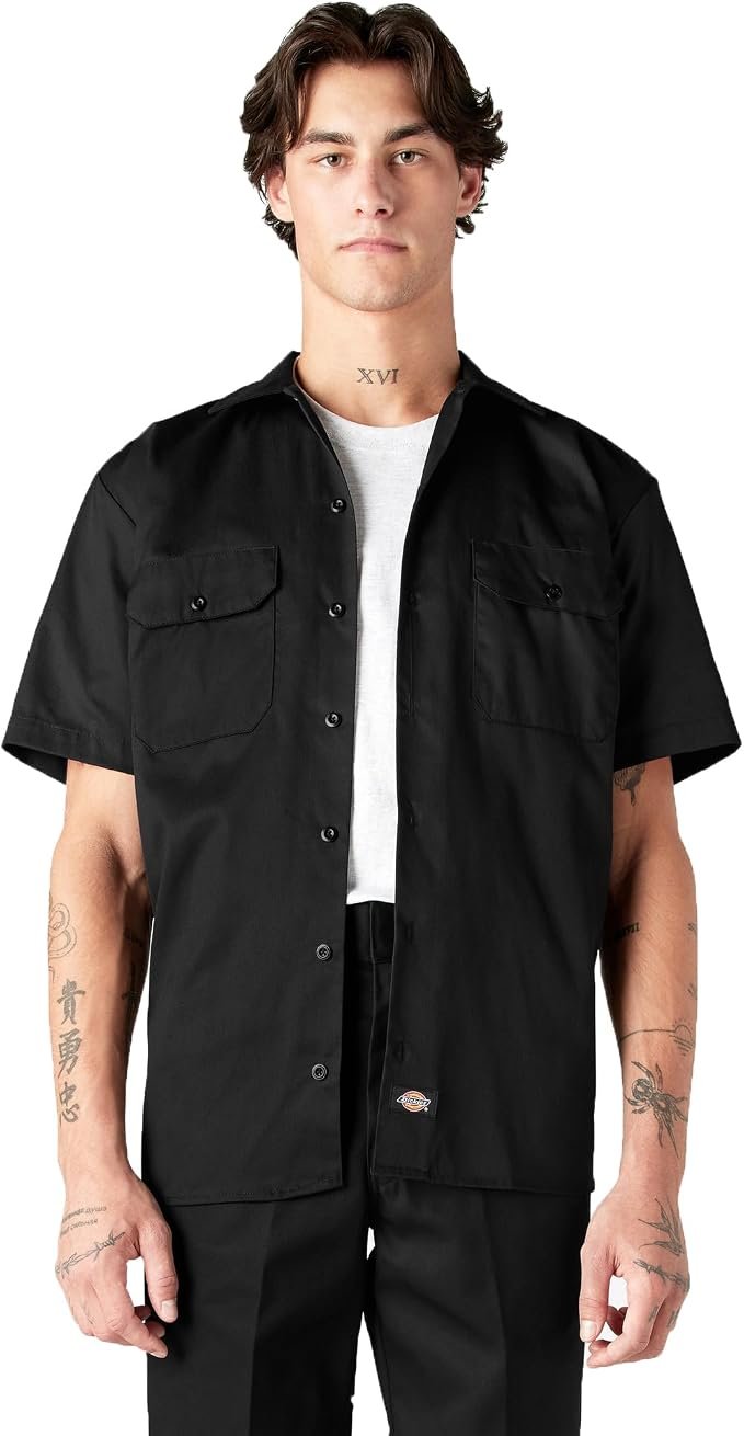 Men's Workwear Shirt - Black - Image 4