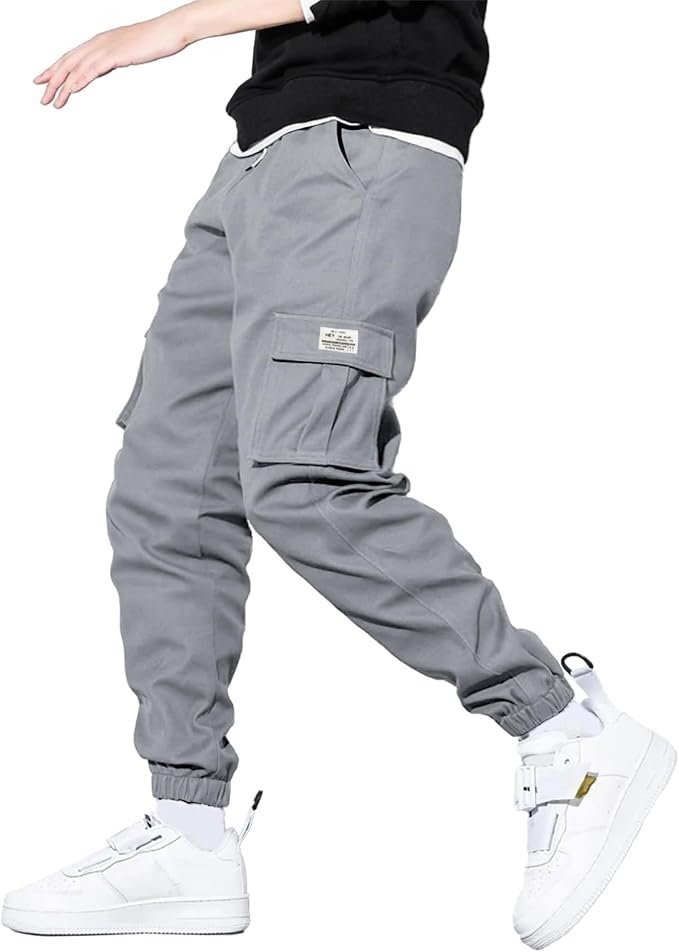 Men's Cargo Joggers - Black - Image 6