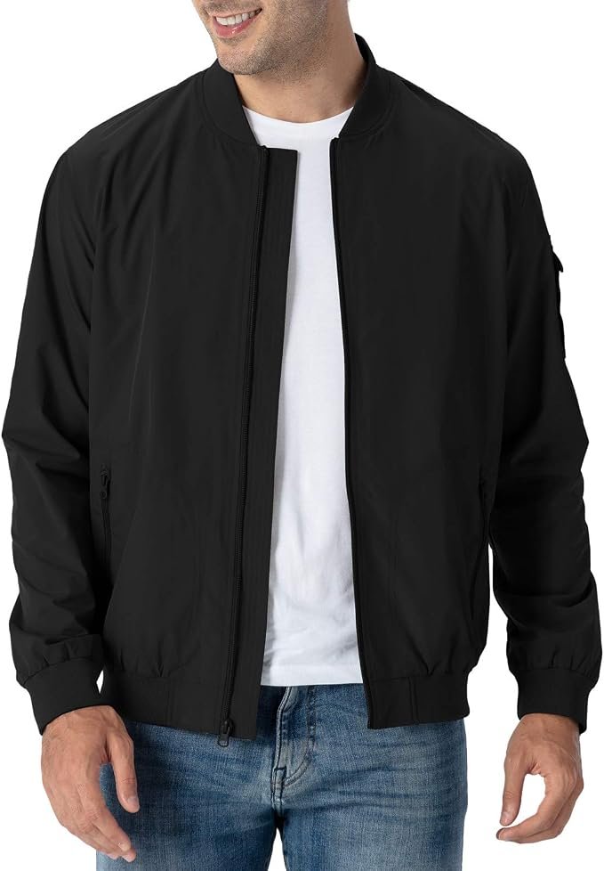 Men's Bomber Jacket - Grey - Image 3