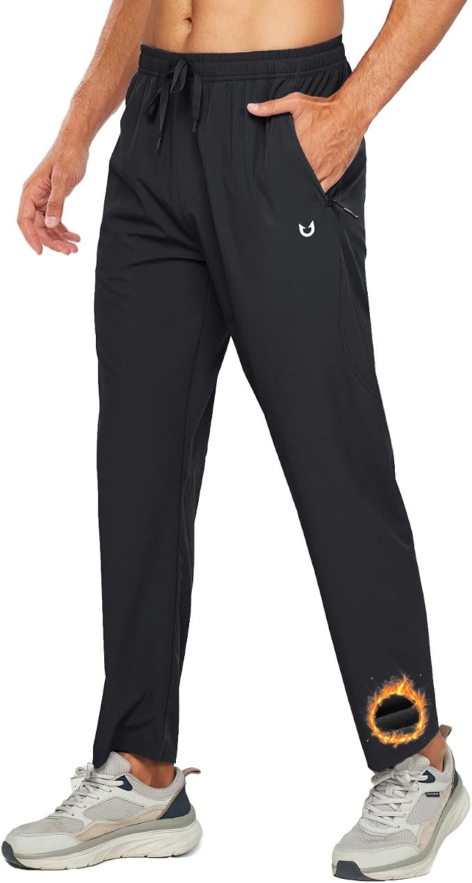 Men's Thermal Joggers - Black - Image 7