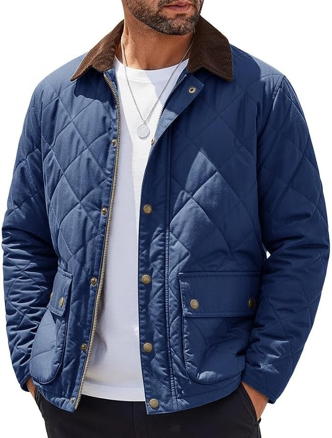 Men's Quilted Jacket - Black