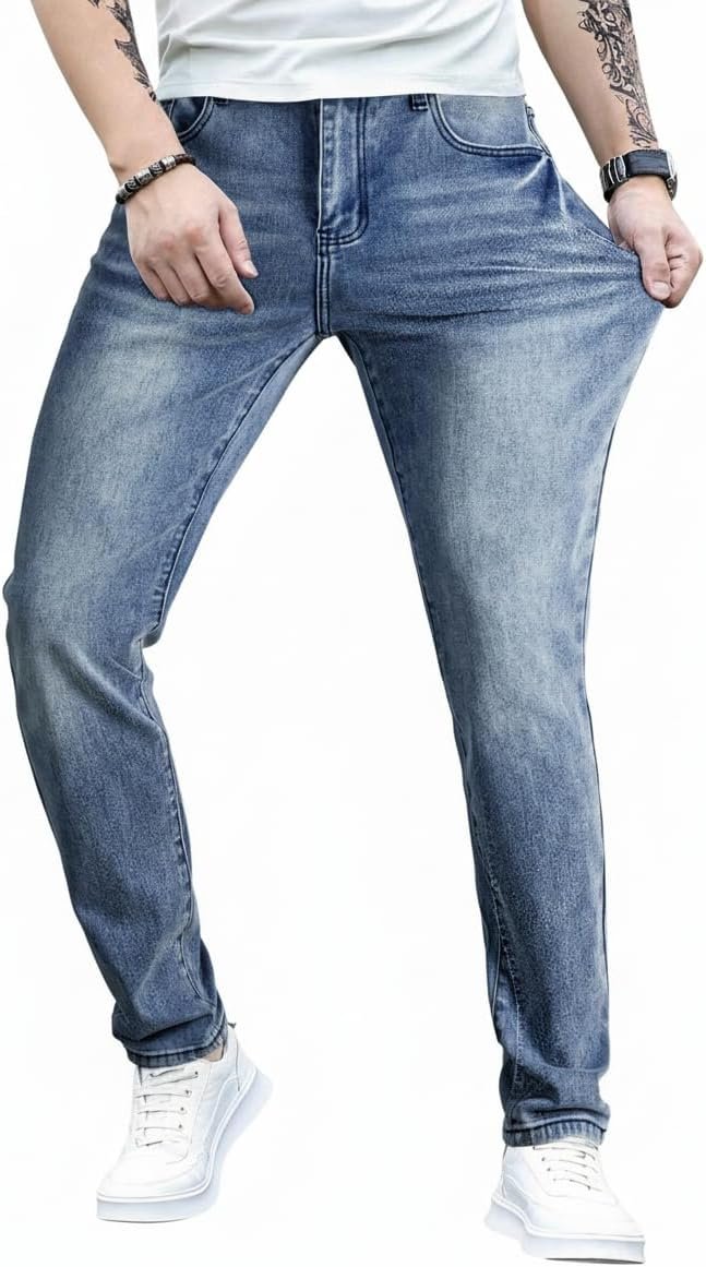 Men's Tapered Jeans - Grey - Image 2