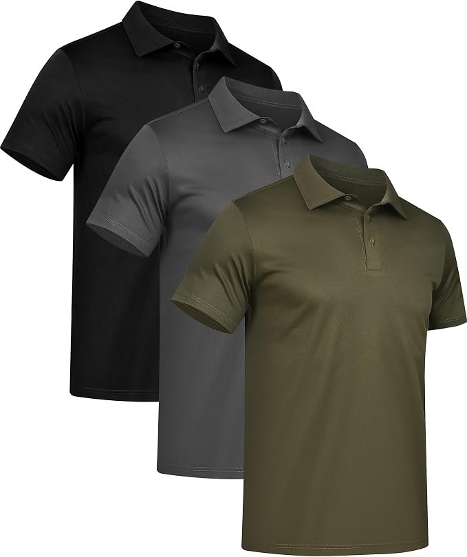 Men's Performance Polo Shirt - Grey - Image 3