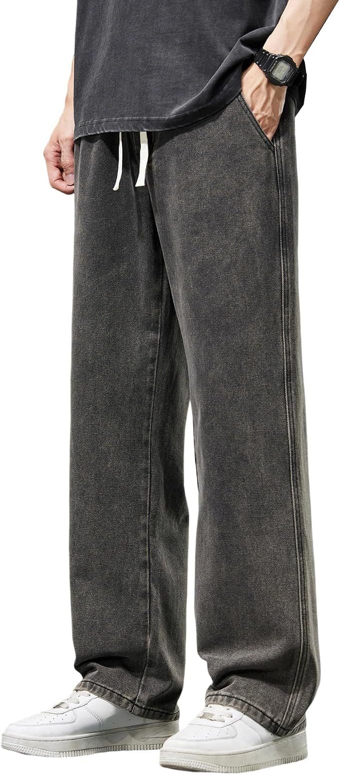 Men's Straight Jeans - Black - Image 5