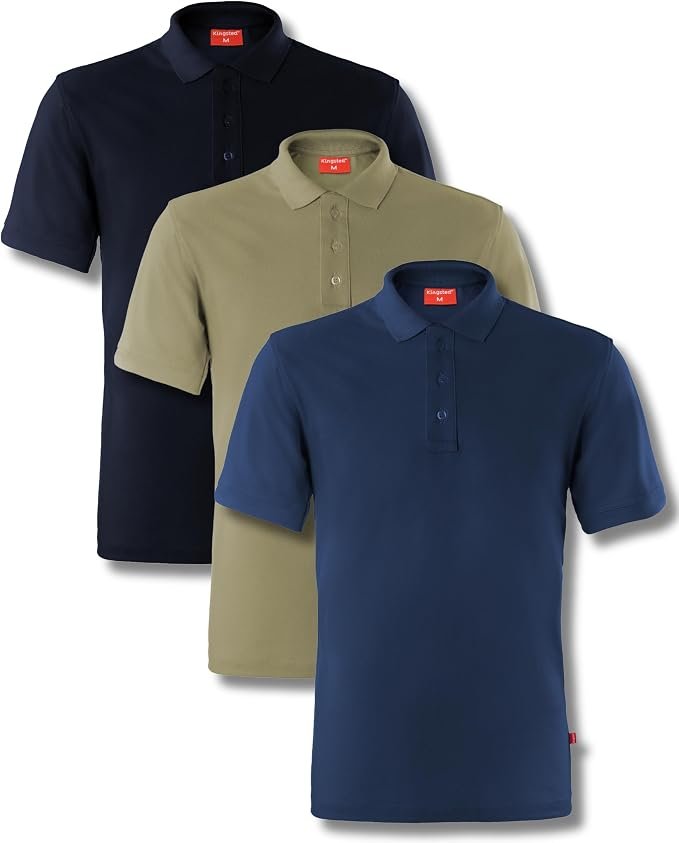 Men's Pique Polo Shirt - Navy - Image 7