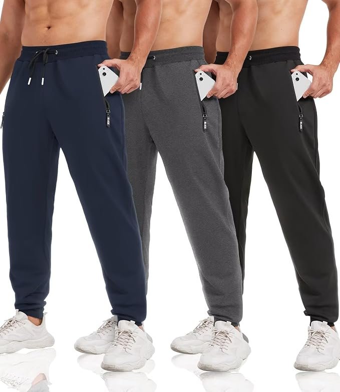 Men's Zip Pocket Joggers - Black - Image 4