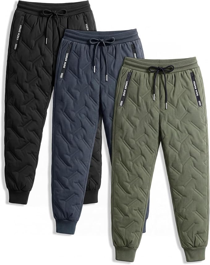 Men's Thermal Joggers - Navy - Image 3