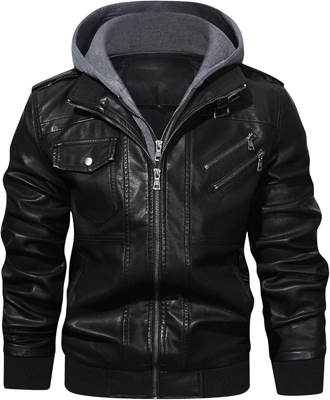 Men's Moto Jacket - Navy - Image 2