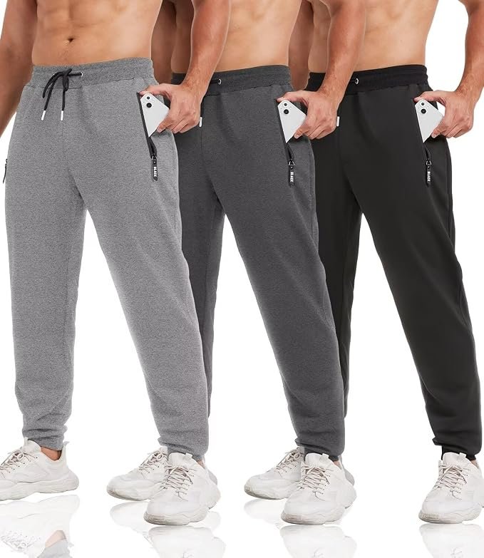 Men's Zip Pocket Joggers - Black - Image 3