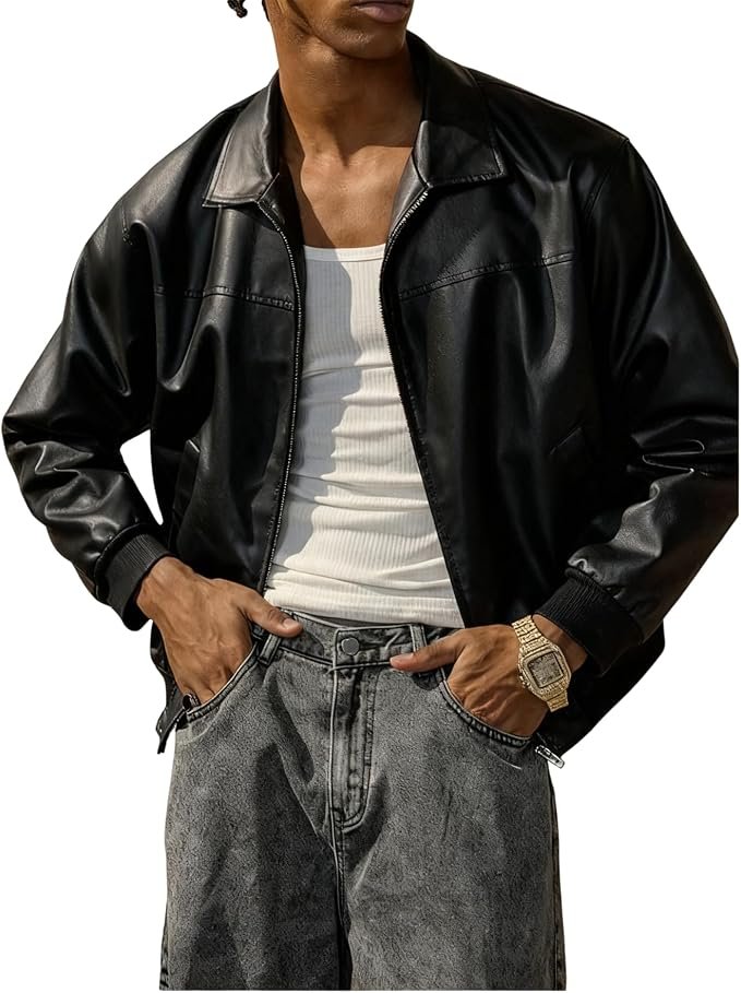 Men's Bomber Jacket - Grey - Image 2