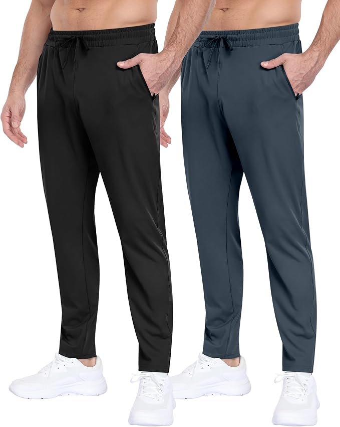 Men's Thermal Joggers - Black - Image 2