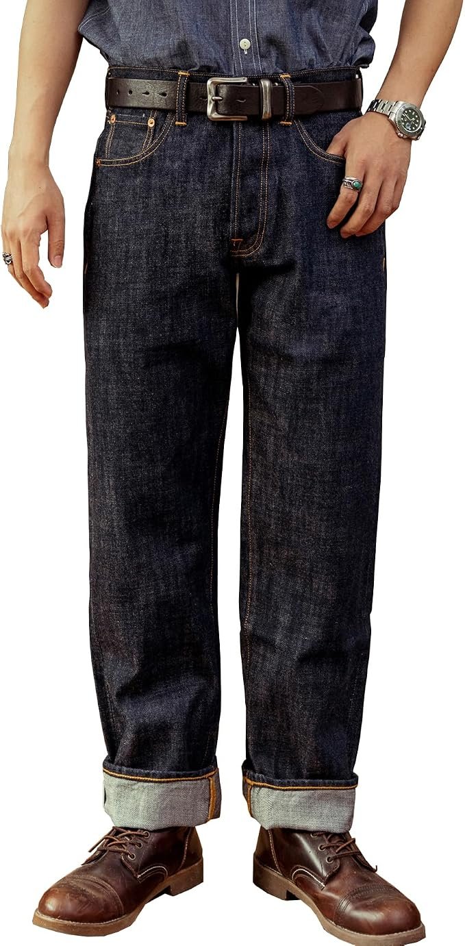 Men's Selvedge Jeans - Black - Image 5