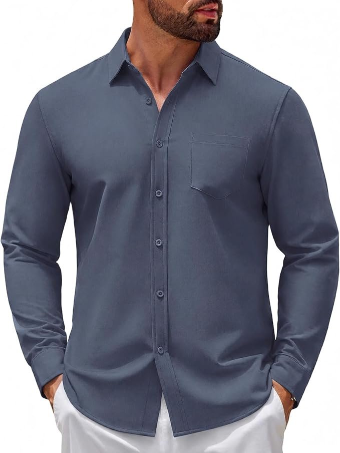 Men's Denim Shirt - Grey - Image 5
