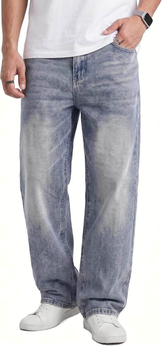 Men's Straight Jeans - Navy - Image 5