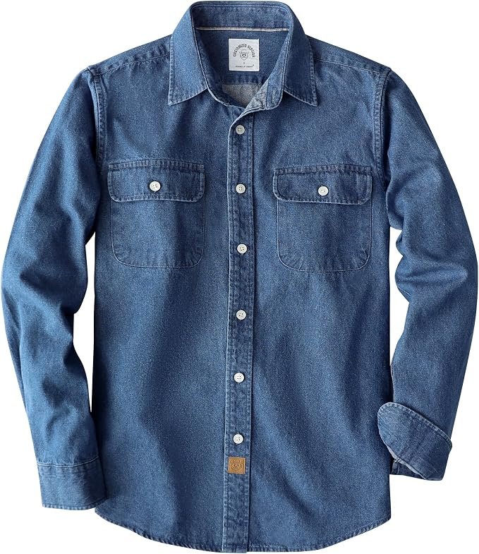 Men's Denim Shirt - Grey