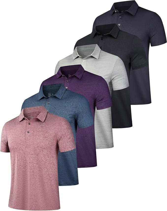 Men's Mesh Polo Shirt - Black - Image 3