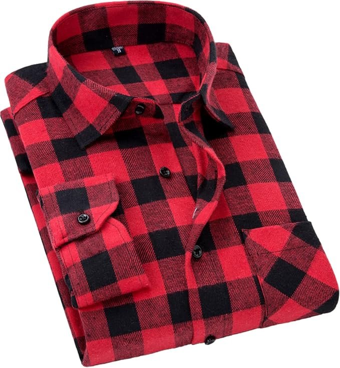 Men's Plaid Shirt - Black - Image 3