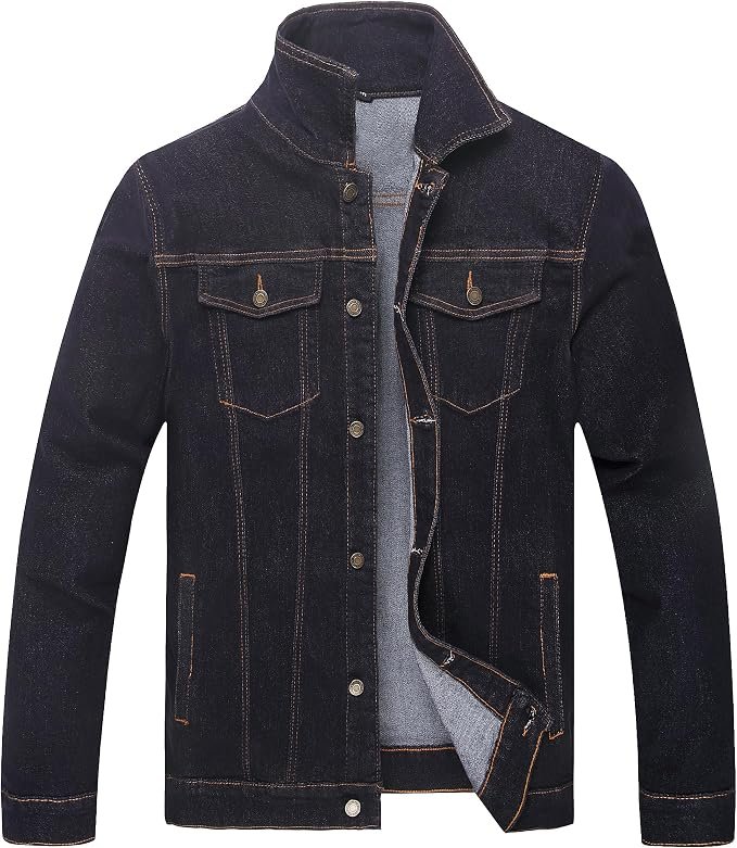 Men's Denim Jacket - Black - Image 3