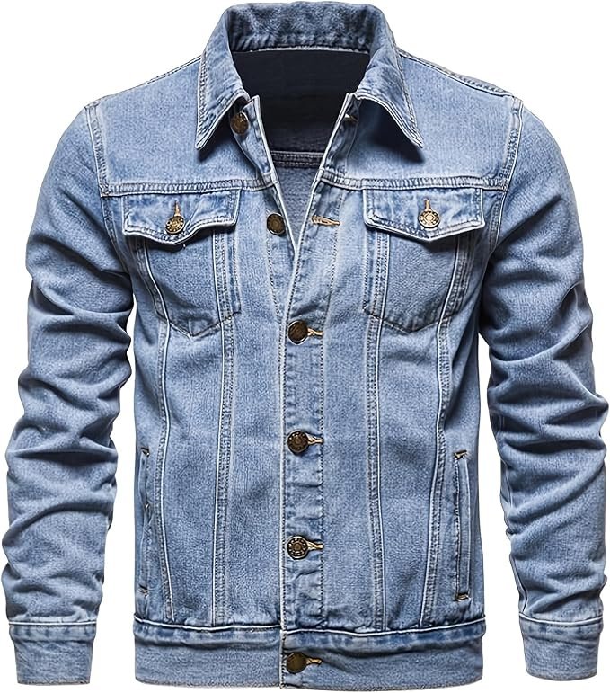 Men's Denim Jacket - Black - Image 2