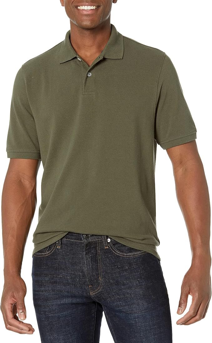 Men's Pique Polo Shirt - Navy - Image 2