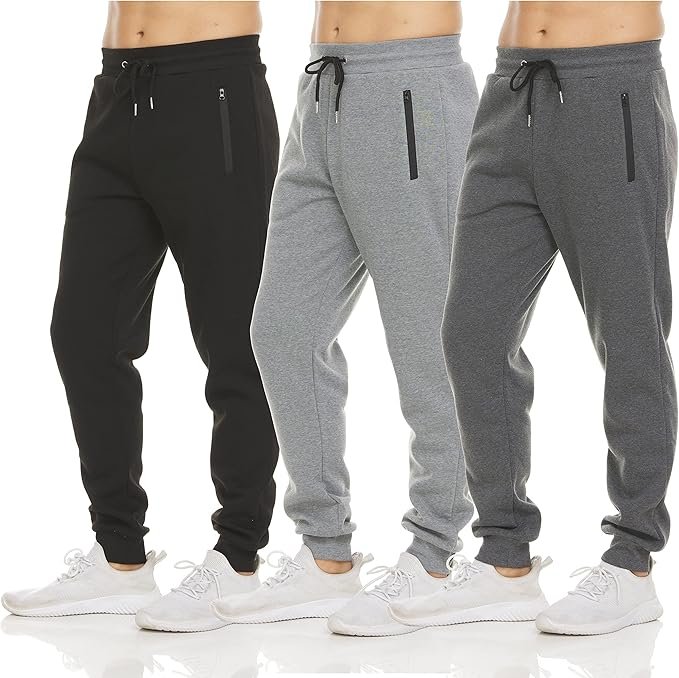 Men's Zip Pocket Joggers - Black
