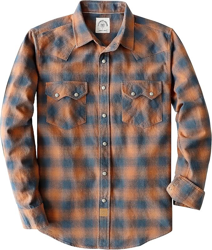 Men's Flannel Shirt - Navy - Image 7